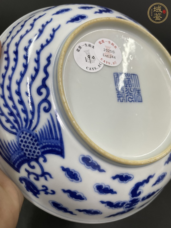 古玩陶瓷青花鸞鳳和鳴紋盤真品鑒賞圖