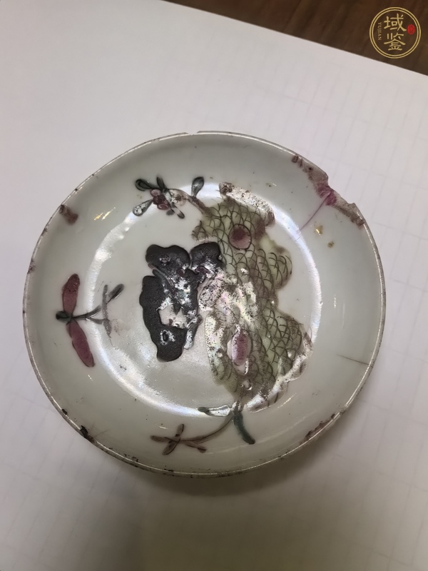 古玩陶瓷粉彩盤真品鑒賞圖