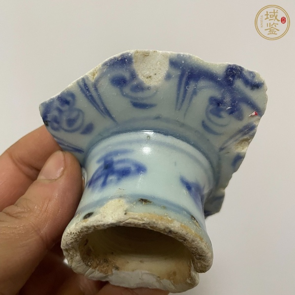 古玩陶瓷青花一把蓮紋標(biāo)本真品鑒賞圖