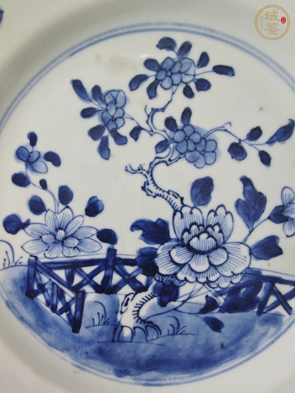 古玩陶瓷青花花卉紋八方真品鑒賞圖