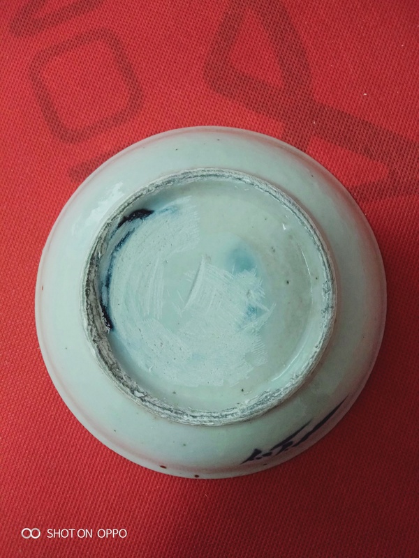 古玩陶瓷青花松竹梅紋盤一對拍賣,當前價格658元
