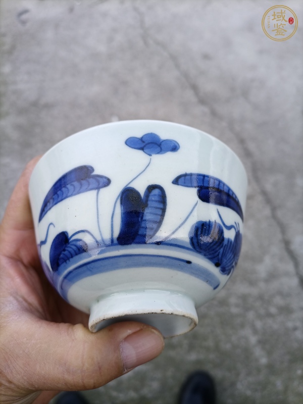 古玩陶瓷青花蓋碗真品鑒賞圖