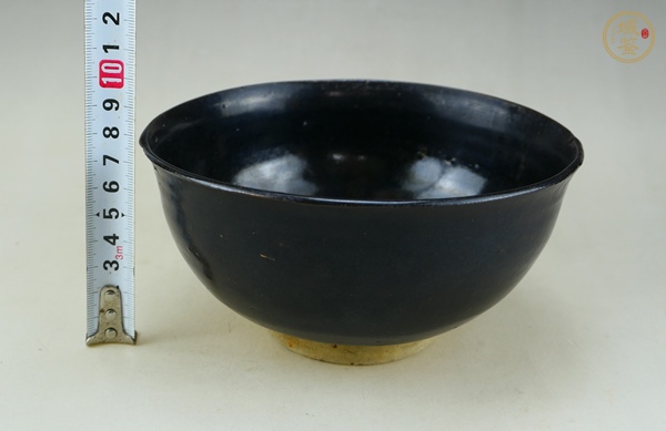 古玩陶瓷定窯系黑釉茶碗真品鑒賞圖