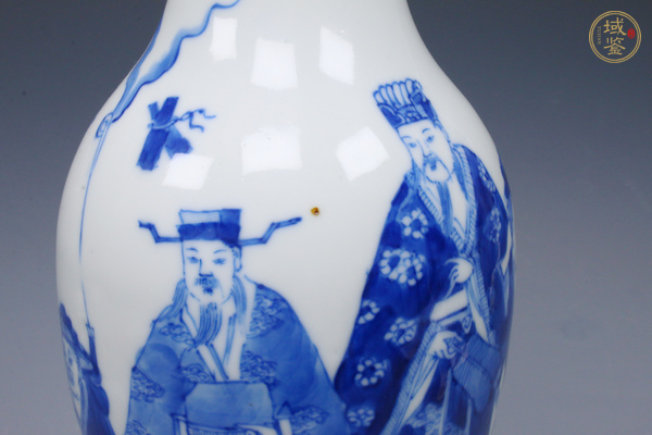 古玩陶瓷清晚期·青花八仙人物故事紋觀音瓶真品鑒賞圖