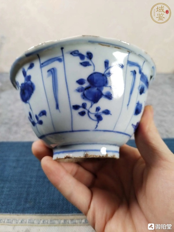 古玩陶瓷克拉克青花碗真品鑒賞圖