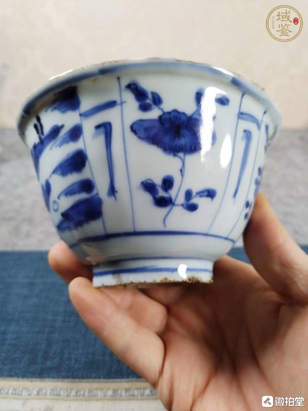 古玩陶瓷克拉克青花碗真品鑒賞圖