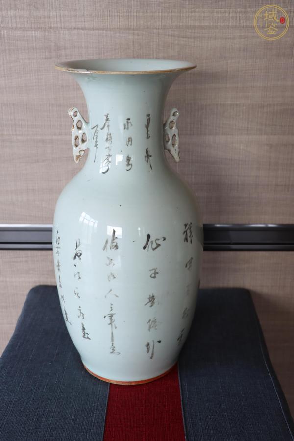 古玩陶瓷粉彩天女散花圖撇口瓶真品鑒賞圖