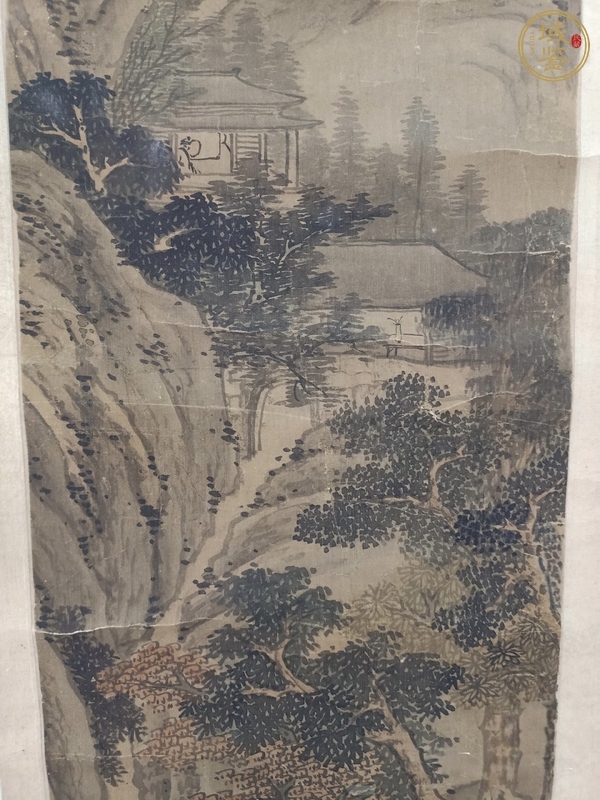 古玩字畫沈周款寫意山水真品鑒賞圖