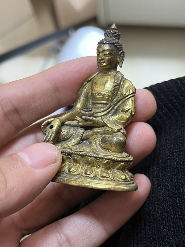 古玩銅器藥師佛拍賣，當前價格23000元