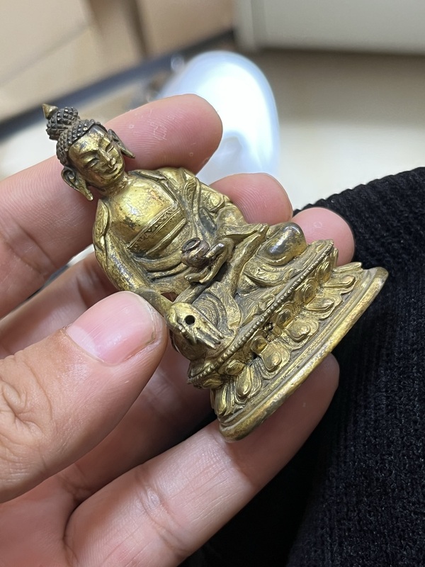 古玩銅器藥師佛拍賣，當前價格23000元