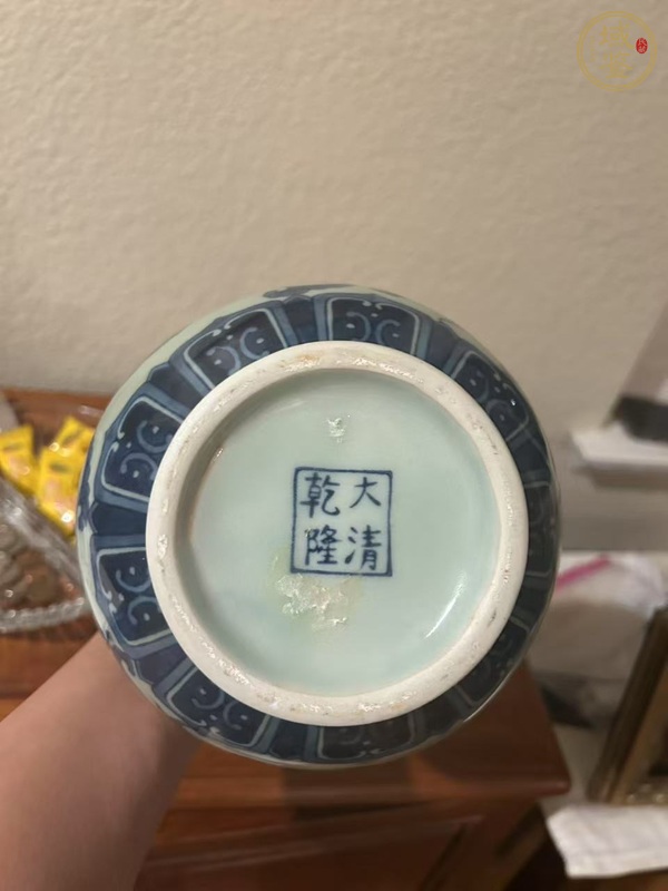 古玩陶瓷花鳥紋玉壺春瓶真品鑒賞圖