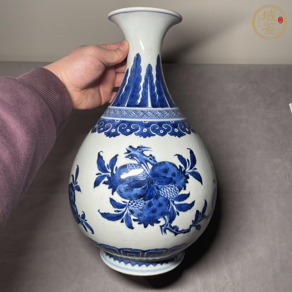 古玩陶瓷青花三多紋玉壺春瓶真品鑒賞圖