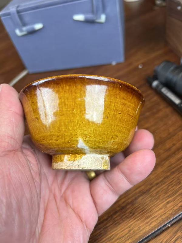 古玩陶瓷遼,黃釉杯拍賣,當前價格6600元