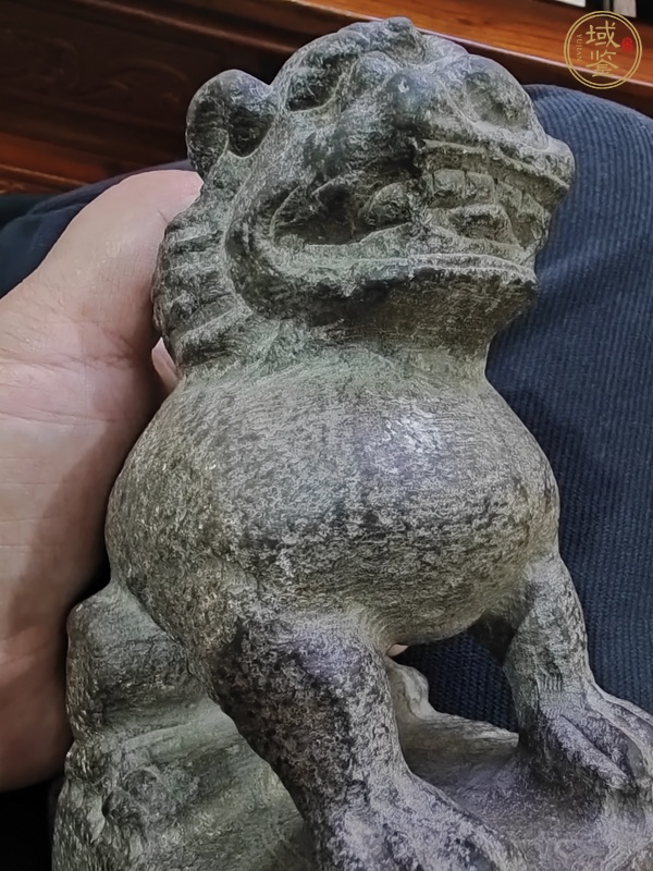 古玩雜項青石獅子真品鑒賞圖