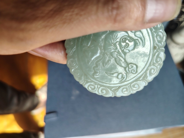 古玩玉器和田玉雕“童子祝壽”牌拍賣，當前價格1500元