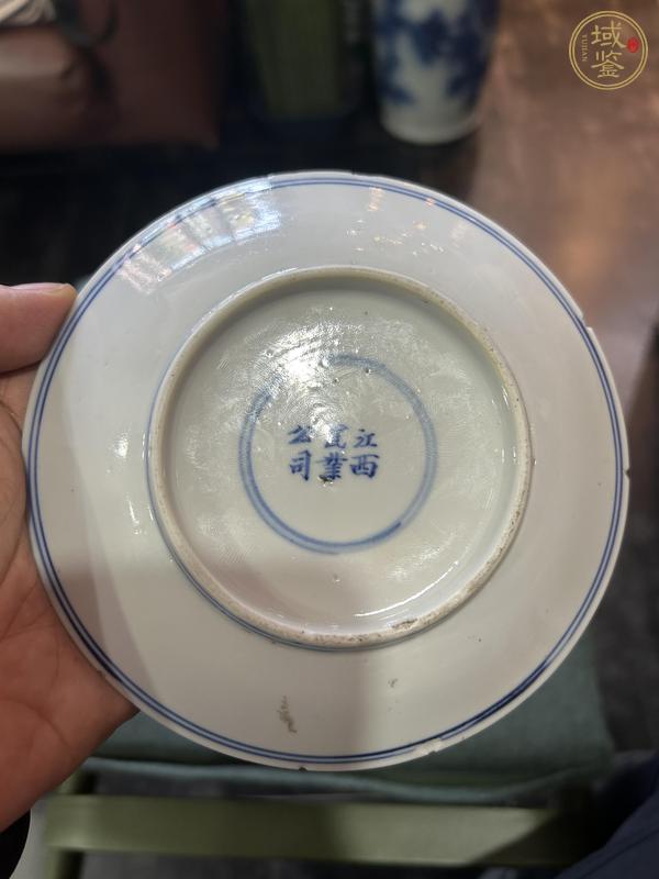 古玩陶瓷青花蠶食圖盤真品鑒賞圖