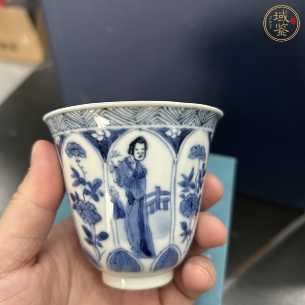 古玩陶瓷青花四美圖鈴鐺杯真品鑒賞圖