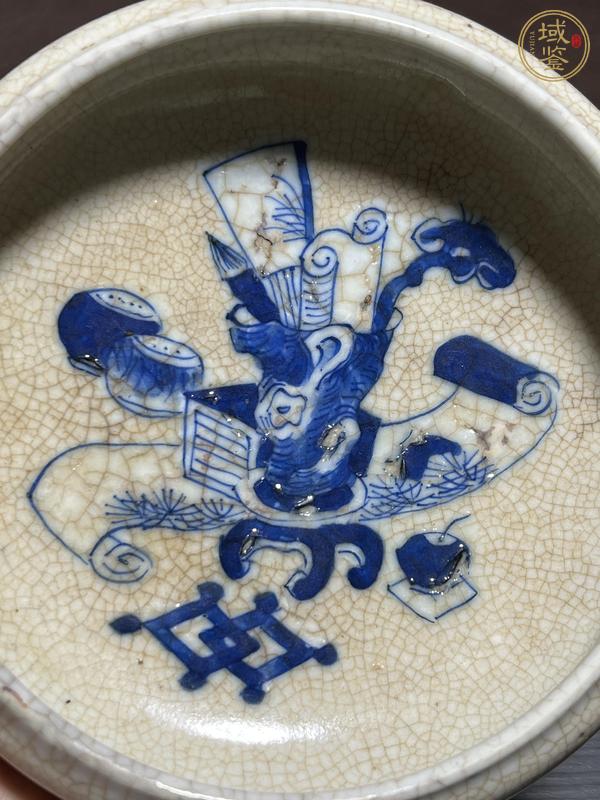 古玩陶瓷道光哥釉青花洗子真品鑒賞圖