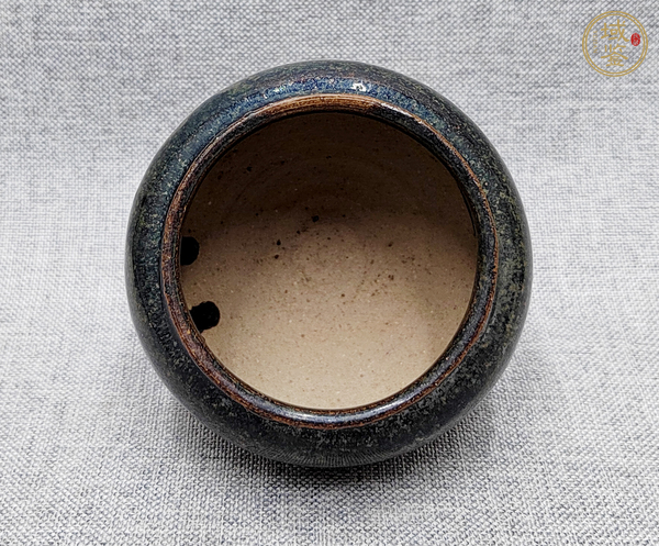 古玩陶瓷黑釉茶入真品鑒賞圖