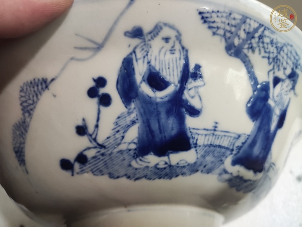 古玩陶瓷出口創(chuàng)匯期青花碗真品鑒賞圖