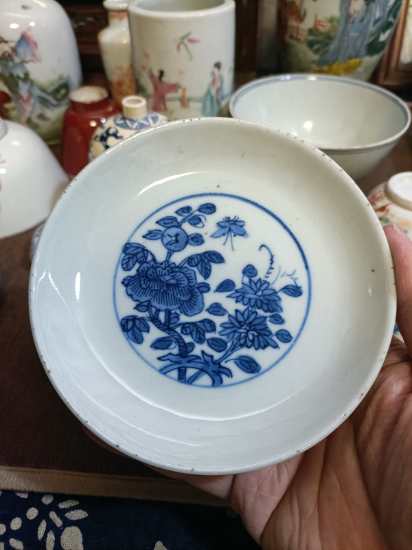 古玩陶瓷道光青花蝶戀花紋盤拍賣，當(dāng)前價格3888元