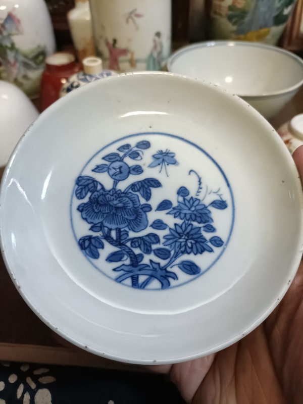 古玩陶瓷道光青花蝶戀花紋盤拍賣，當(dāng)前價格3888元