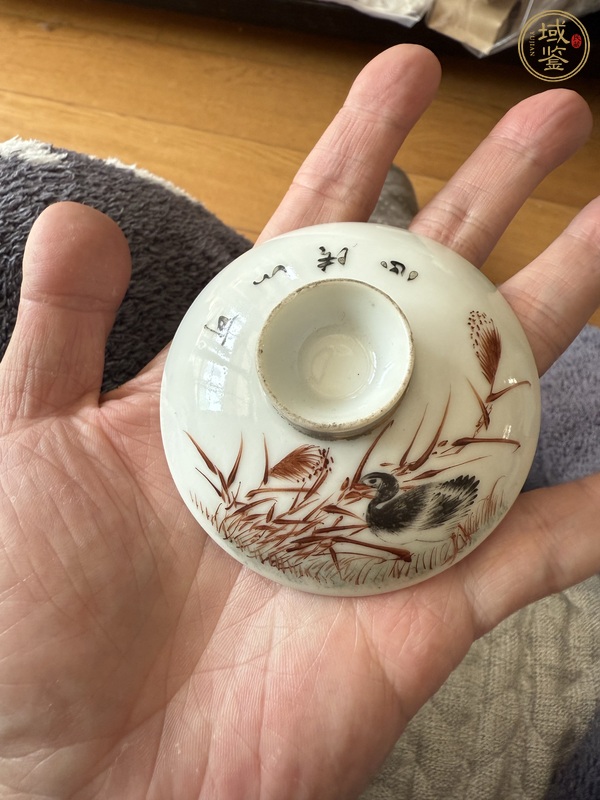 古玩蘆雁紋茶盞真品鑒賞圖