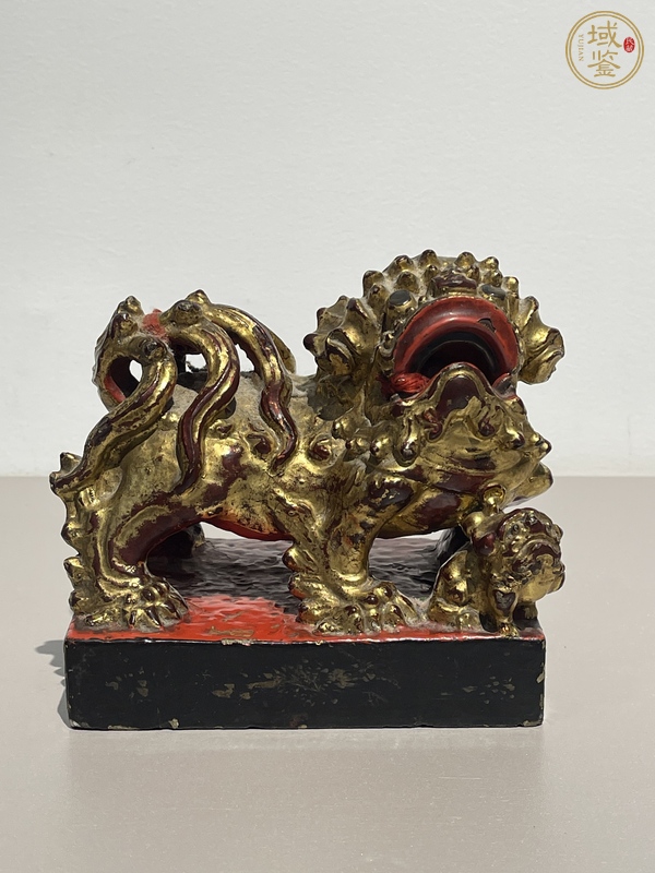 古玩壓繃獅真品鑒賞圖