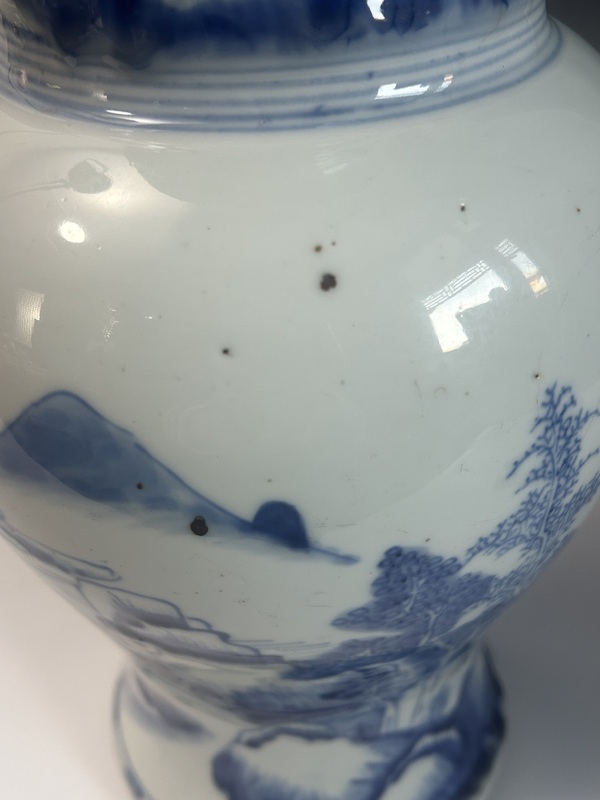 古玩陶瓷清康熙·青花山水人物鳳尾尊拍賣,當前價格95000元