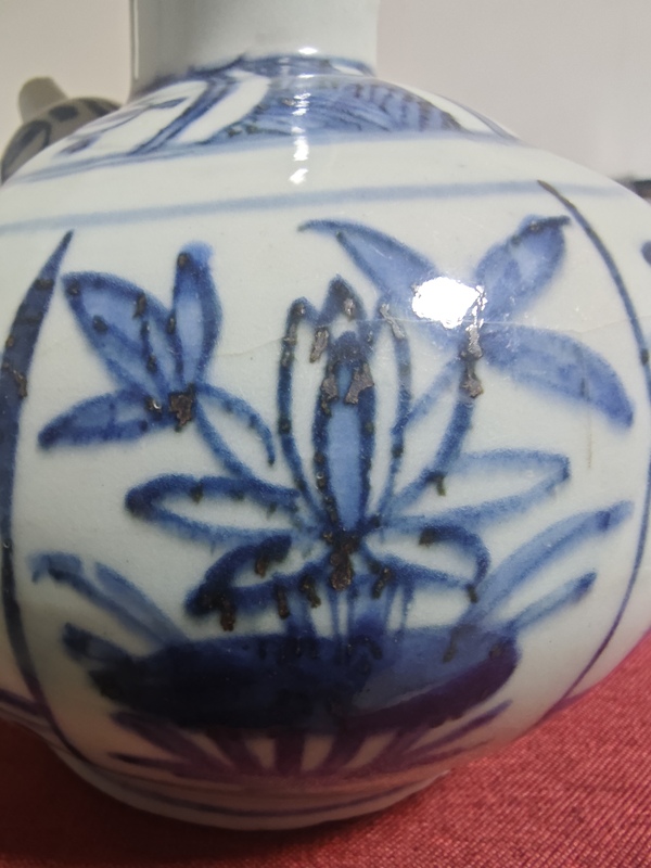 古玩陶瓷明萬(wàn)歷 青花花卉紋軍持拍賣，當(dāng)前價(jià)格18000元