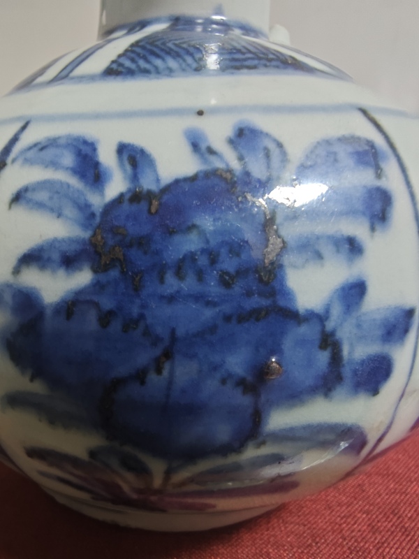 古玩陶瓷明萬(wàn)歷 青花花卉紋軍持拍賣，當(dāng)前價(jià)格18000元