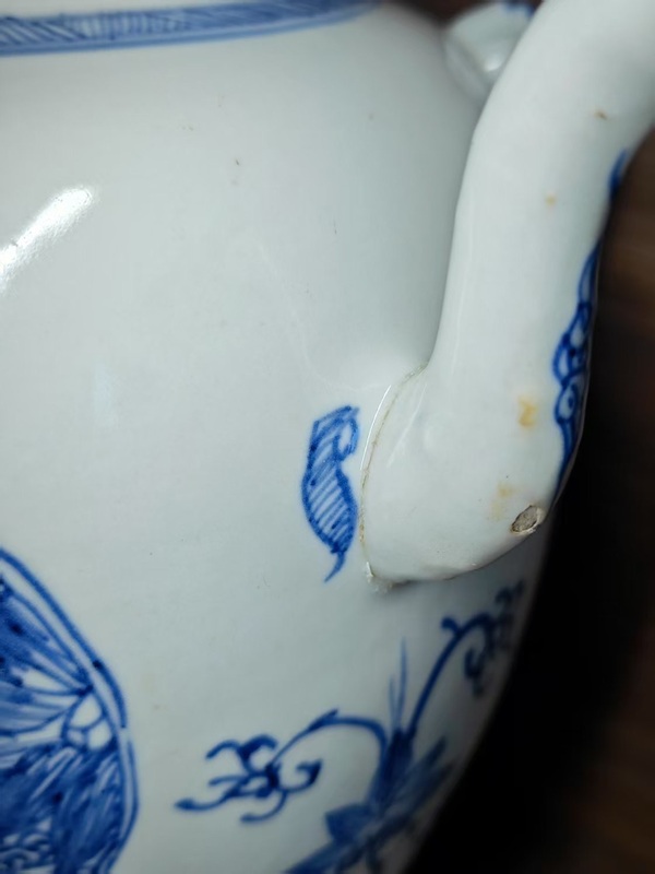 古玩陶瓷清雍正青花連生貴子圖茶壺拍賣，當前價格3456元