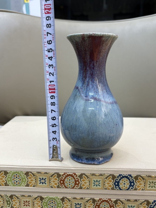古玩陶瓷鈞紅釉窯變瓶拍賣,當前價格13600元