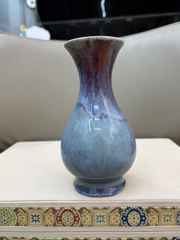 古玩陶瓷鈞紅釉窯變瓶拍賣,當前價格13600元