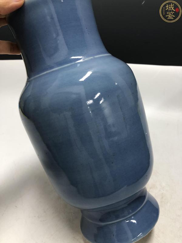 古玩陶瓷清中晚·天藍釉燈籠尊拍賣,當前價格16000元