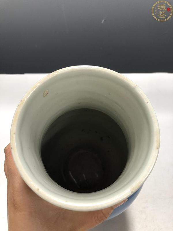 古玩陶瓷清中晚·天藍釉燈籠尊拍賣,當前價格16000元