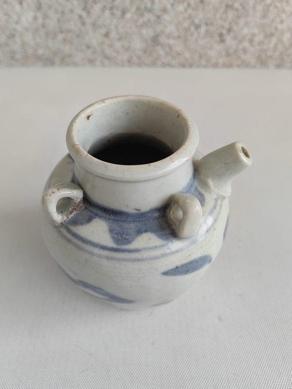古玩陶瓷青花花卉紋執壺拍賣,當前價格580元