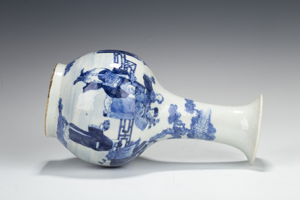 古玩陶瓷清光緒·青花十二花神人物紋撇口瓶拍賣,當前價格1940元