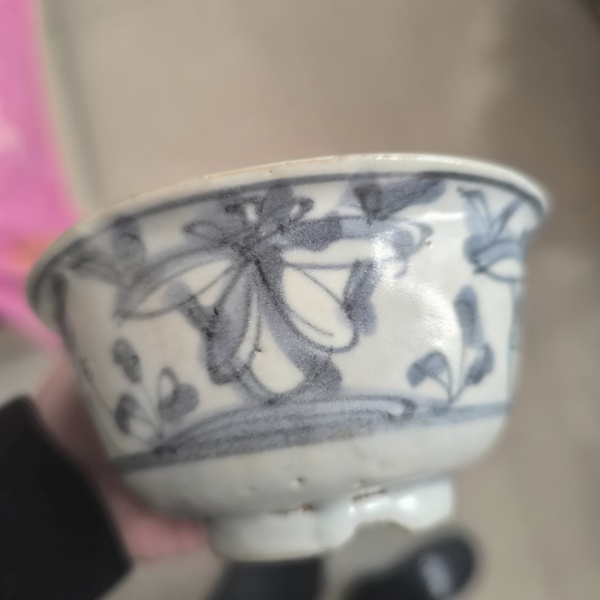 古玩陶瓷青花花鳥紋碗拍賣,當前價格1200元