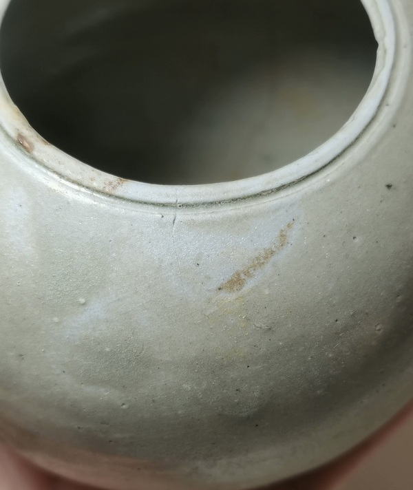 古玩陶瓷越窯青瓷水盂拍賣(mài)，當(dāng)前價(jià)格288元