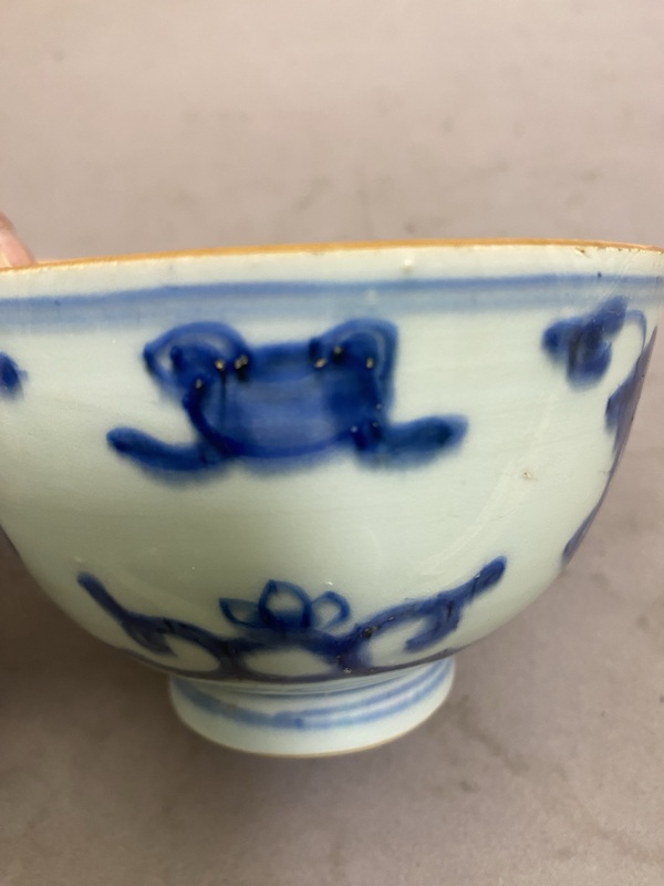 古玩陶瓷青花花卉茶碗拍賣,當前價格3880元