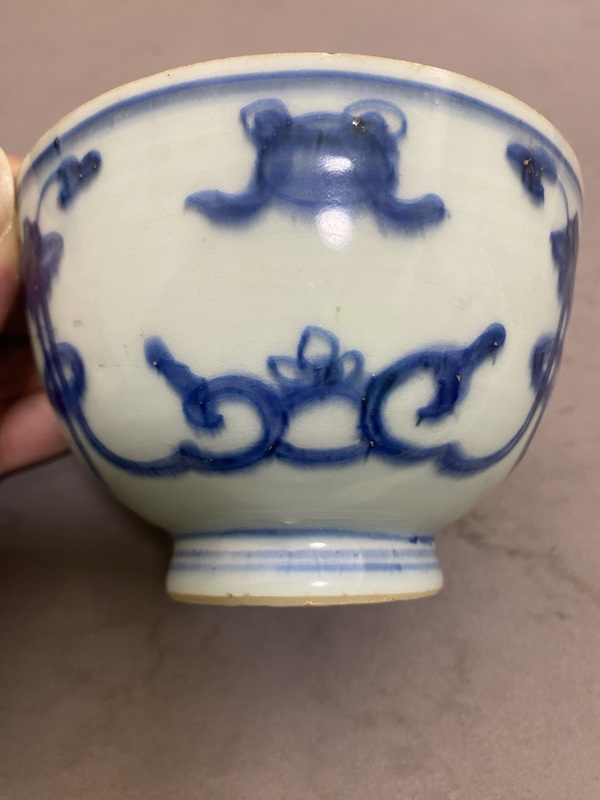 古玩陶瓷青花花卉茶碗拍賣,當前價格3880元