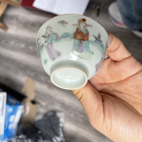 古玩陶瓷清晚期粉彩人物故事杯 茶杯酒杯小碗茶圓拍賣(mài),當(dāng)前價(jià)格1850元
