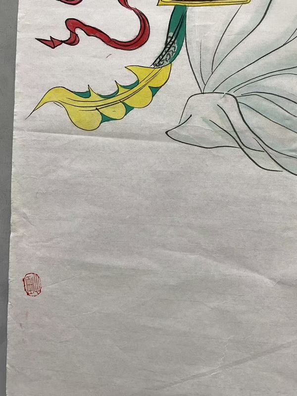 古玩字畫帶合影真跡純手繪名家作品鐘馗神威圖字畫收藏國畫四尺豎幅人物畫結緣收藏拍賣，當前價格1199元