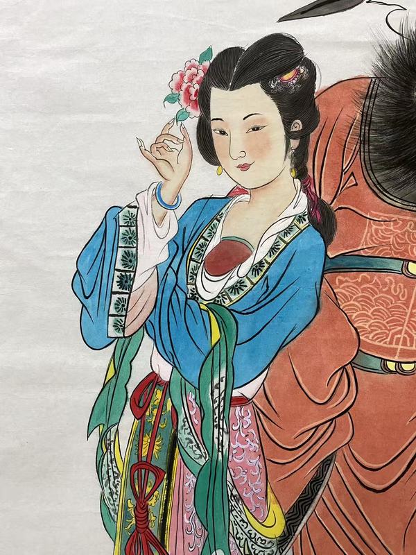 古玩字畫帶合影真跡純手繪名家作品鐘馗神威圖字畫收藏國畫四尺豎幅人物畫結緣收藏拍賣，當前價格1199元