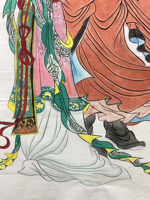 古玩字畫帶合影真跡純手繪名家作品鐘馗神威圖字畫收藏國畫四尺豎幅人物畫結緣收藏拍賣，當前價格1199元