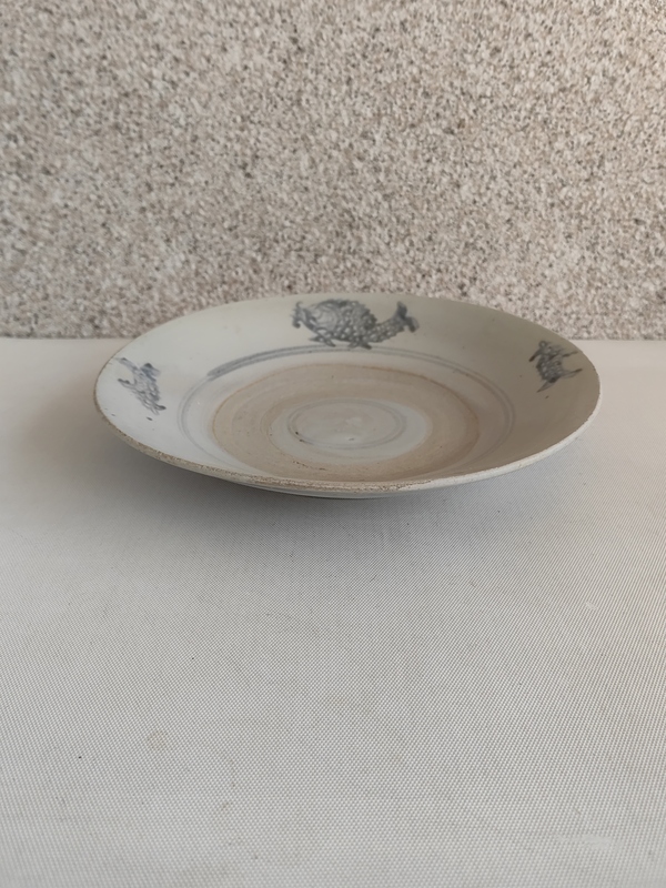 古玩陶瓷青花魚盤拍賣,當前價格580元