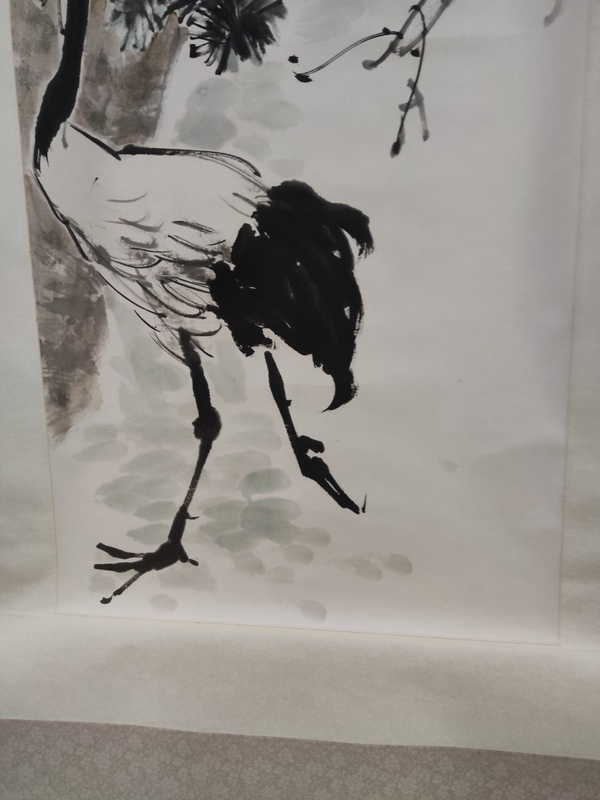 古玩字畫手工精裱河南名家康華峰 松鶴延年拍賣,當(dāng)前價格1288元