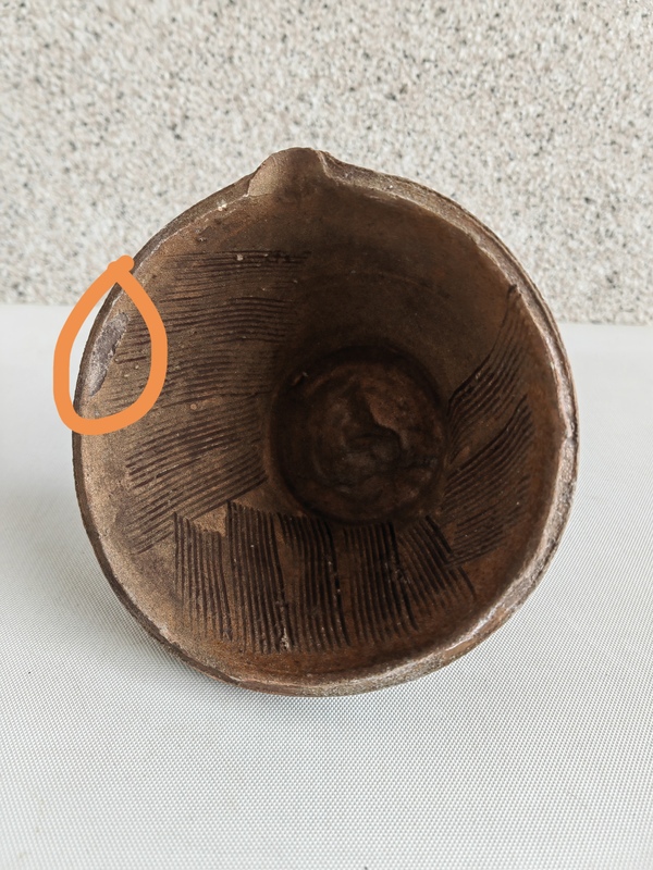 古玩陶瓷黃釉茶研碗拍賣,當前價格680元