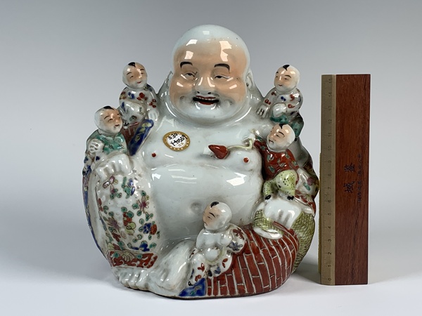 古玩陶瓷民國·粉彩五子登科彌勒佛坐像拍賣,當前價格0元
